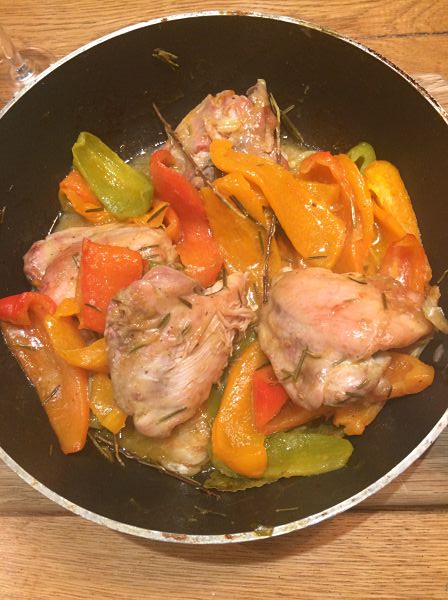 Chicken with peppers